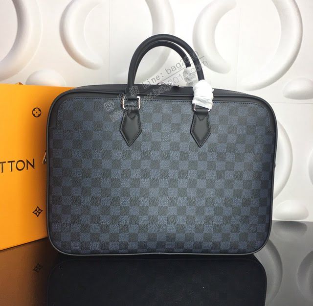 lv新款包包 路易威登Dandy公事包 Damier Graphite帆布 lv時尚商務男士公事包 N44000  ydh3884